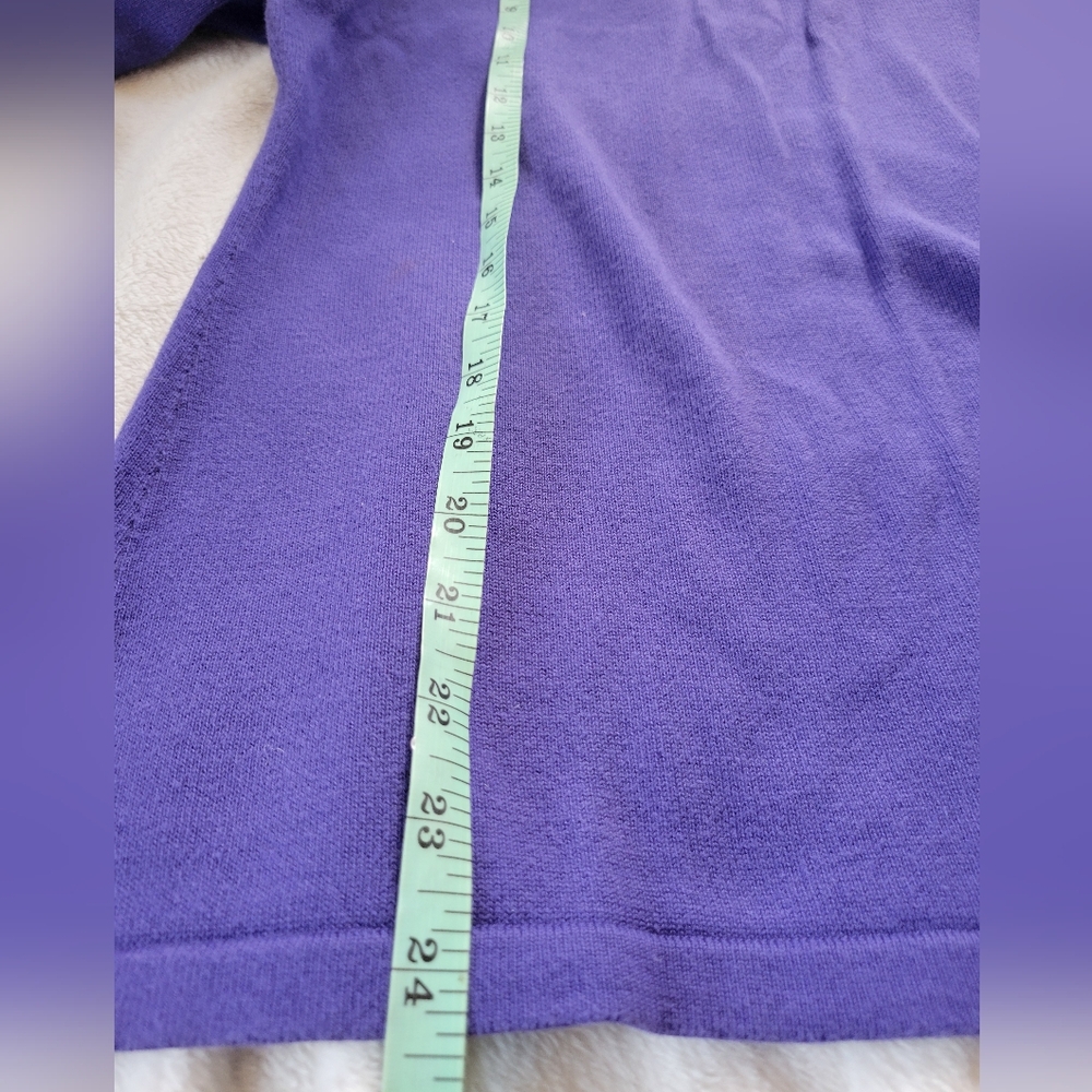 J. Jill | Pretty Purplish Blue Long Sleeve Knit Sweater (SIZE M) - Picture 7 of 10